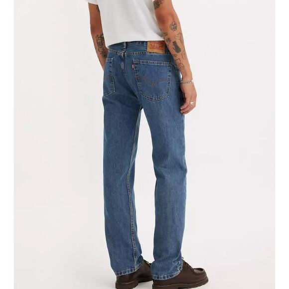 Levi's 505 Regular Fit Non-Stretch Jeans | Men's 32 x 32 Medium Stonewash NWT - Picture 4 of 7